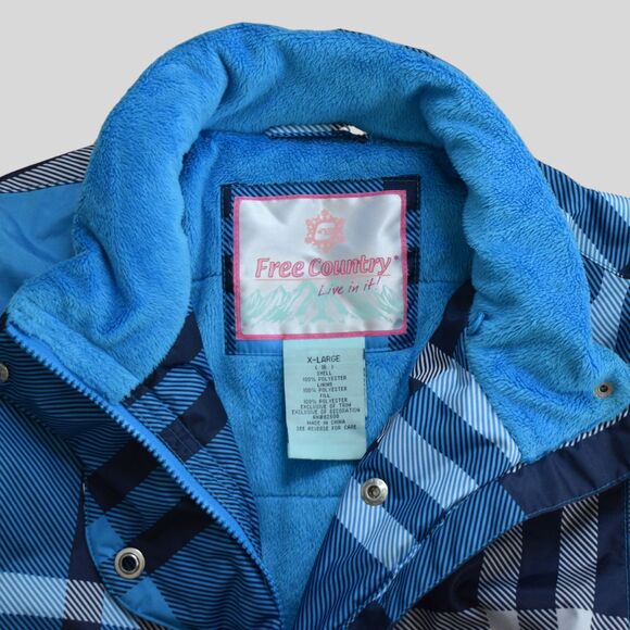 FREE COUNTRY Fleece Lined Ski Jacket Blue Size XL (16) - Picture 5 of 9